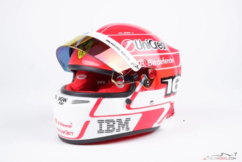 Charles Leclerc 2025 Ferrari mini prilba, 1:2 Bell