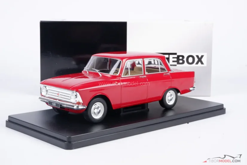 Moskvič 408 červený, 1:24 Whitebox