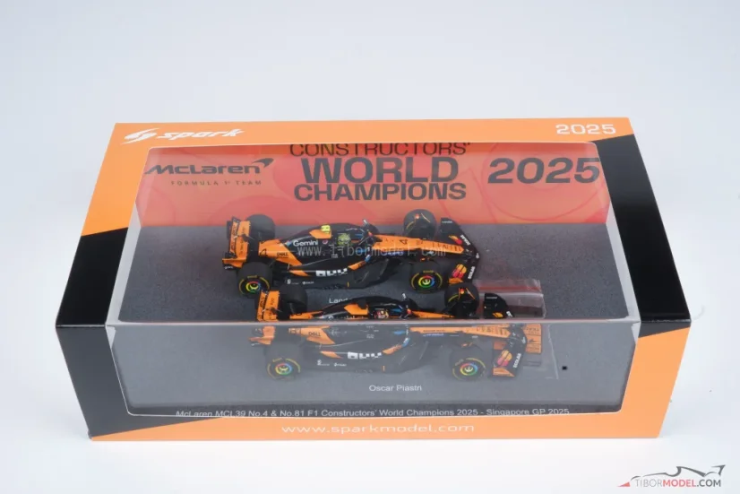 McLaren MCL39 - Oscar Piastri, Lando Norris (2025), Constructors champion, 1:43 Spark