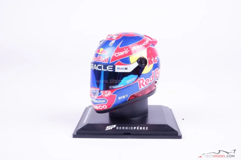 Sergio Perez 2024 Mexican GP Red Bull mini helmet, 1:4 Schuberth