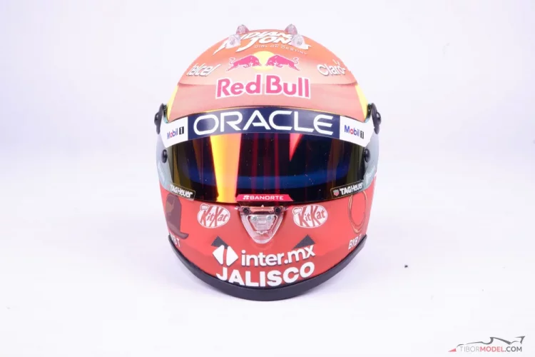 Sergio Perez 2023 Red Bull mini helmet, Canada GP, 1:2 Schuberth