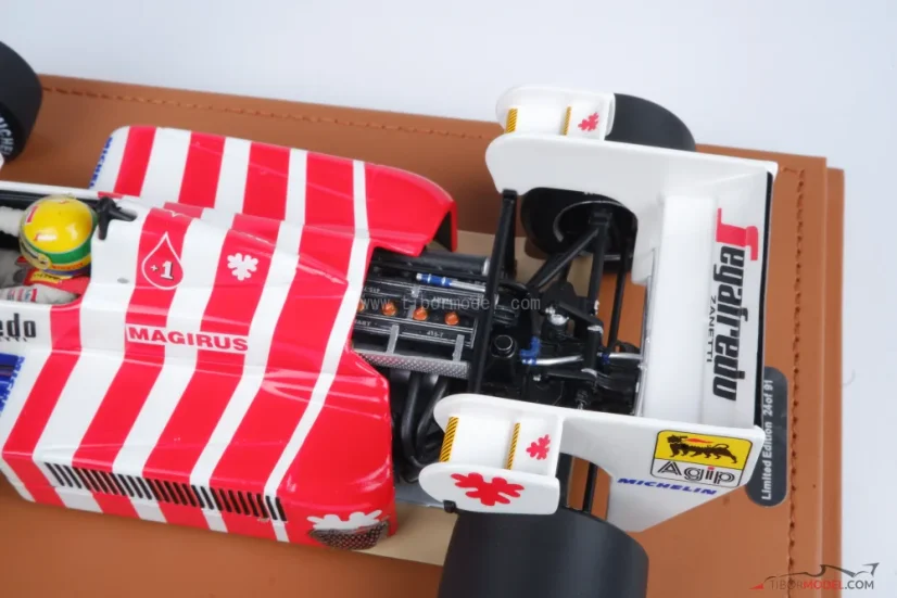 Toleman TG184 - Ayrton Senna (1984), VC Portugalska, s figúrkou pilota 1:18 Tecnomodel