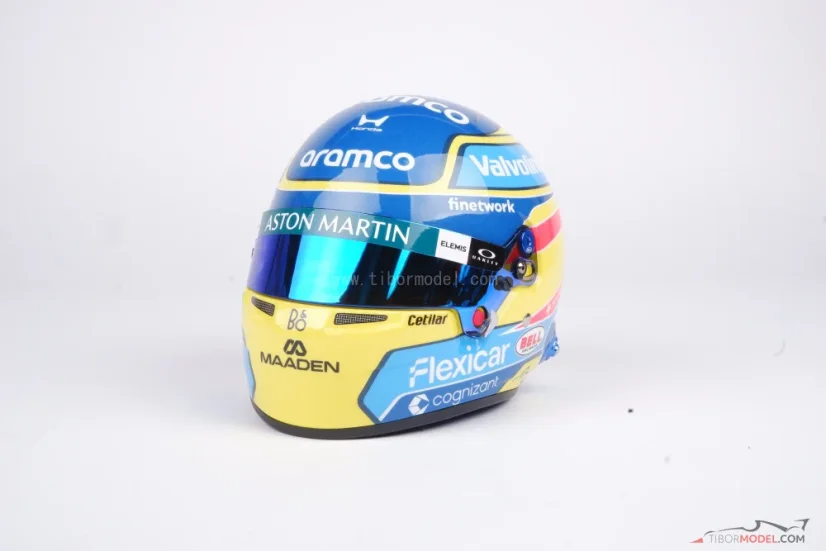 Fernando Alonso 2026 mini helmet, Aston Martin, 1:2 Bell