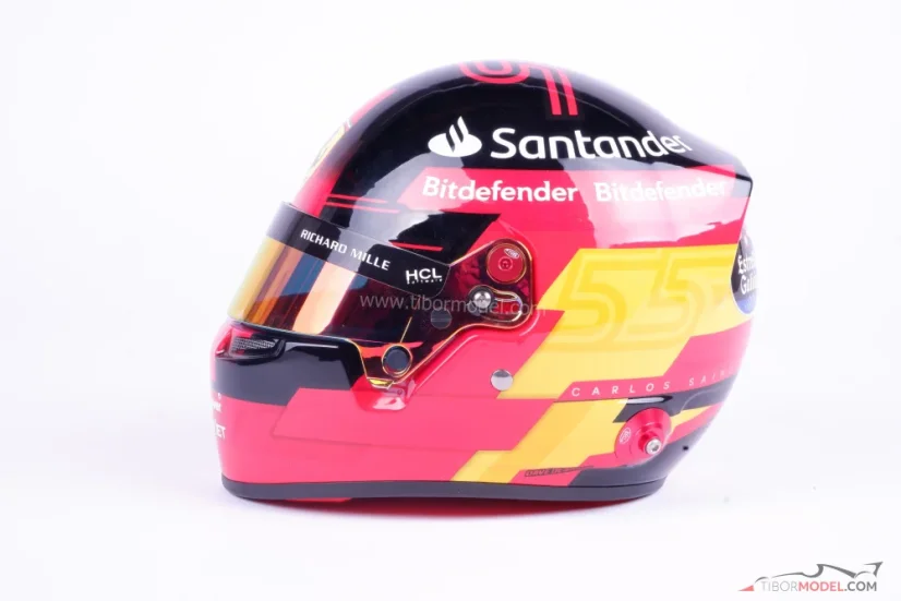 Carlos Sainz 2023 Ferrari helmet, 1:2 Bell