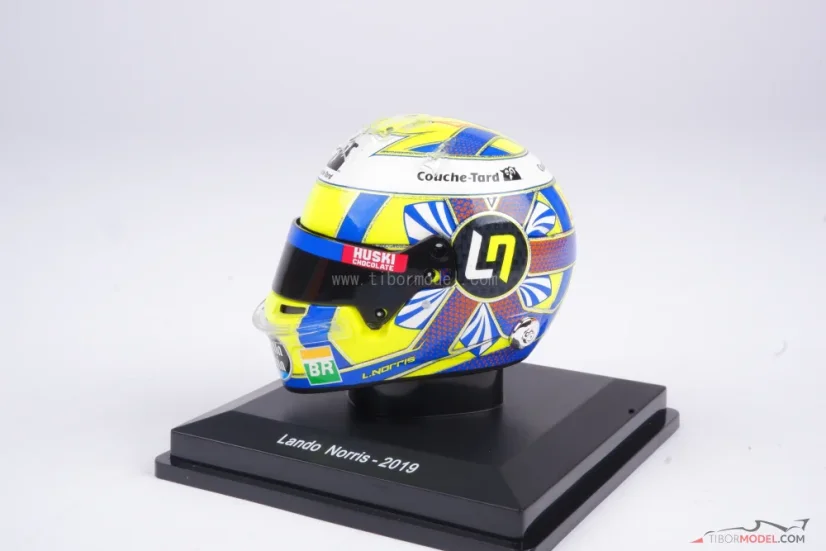 Lando Norris 2019 mini helmet, McLaren F1 Team helmet, 1:5 Spark