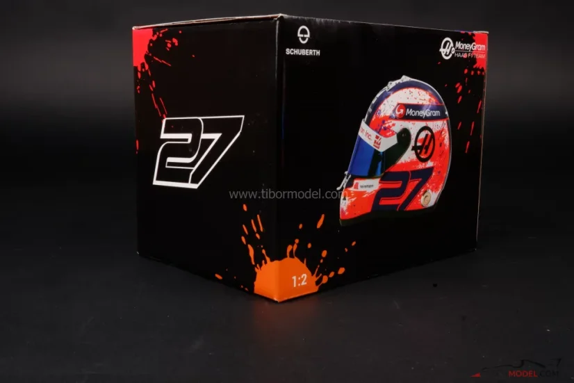 Nico Hülkenberg 2023 Haas přilba, 1:2 Schuberth