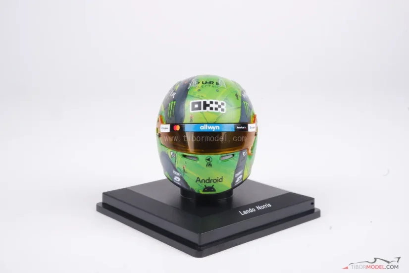 Lando Norris 2025 VC Las Vegas mini prilba, McLaren F1 Team, 1:5 Spark