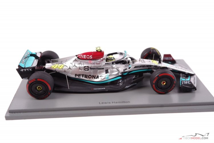 Model car Mercedes W13 Hamilton 2022, 1:43 Spark | Tibormodel.com