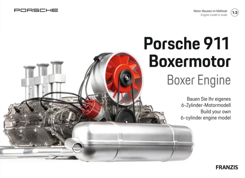 Porsche 911 Boxermotor - stavebnica funkčného modelu motora v mierke 1:3