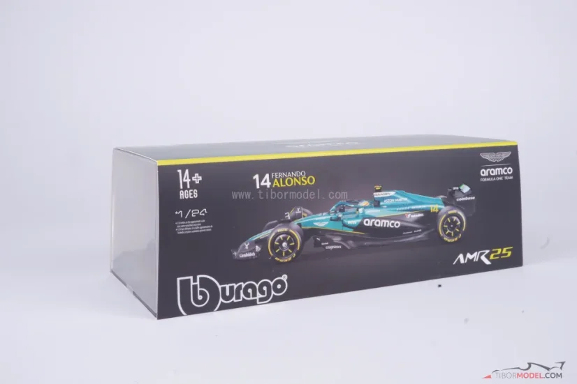 Aston Martin AMR25 - Fernando Alonso (2025), 1:24 Bburago