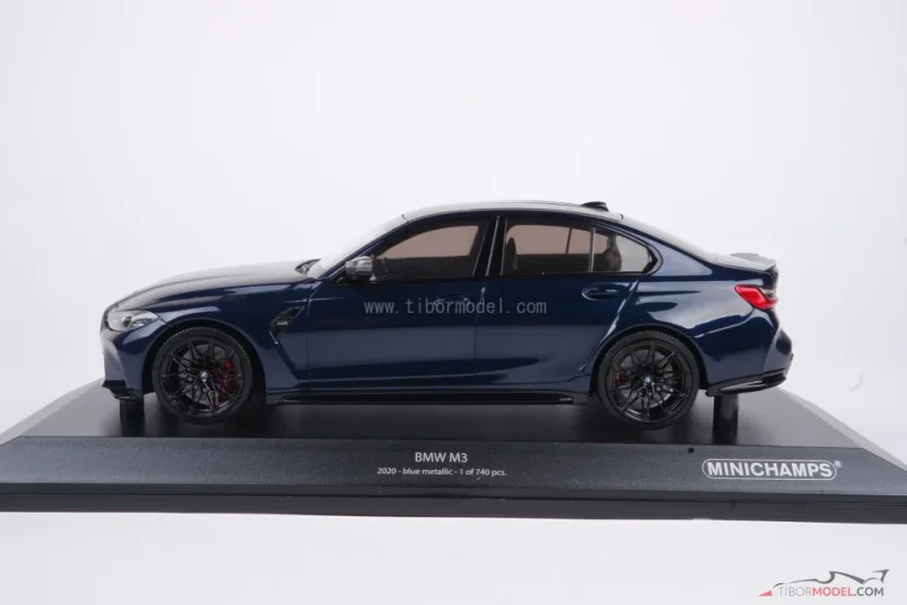 BMW M3 (2020) blue metallic, 1:18 Minichamps