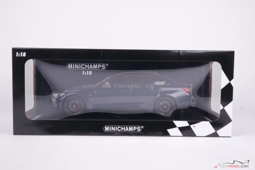 BMW M3 (2020) blue metallic, 1:18 Minichamps