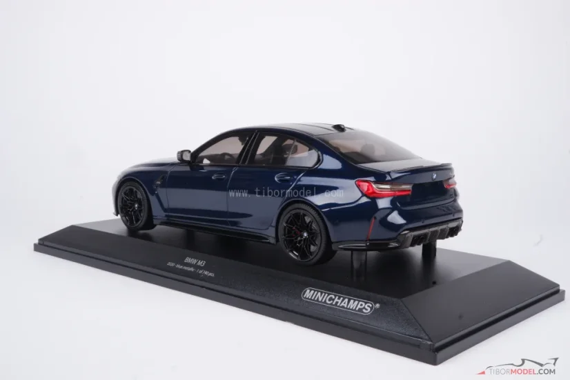 BMW M3 (2020) blue metallic, 1:18 Minichamps