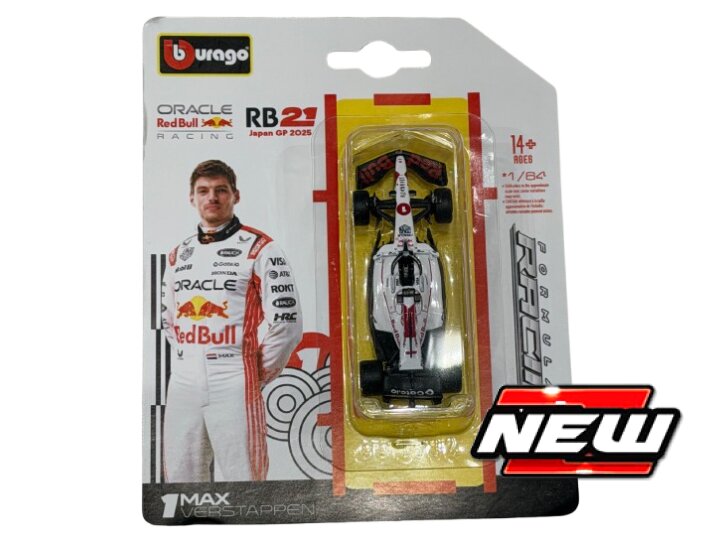 Red Bull RB21 - Max Verstappen (2025) VC Japonska, 1:64 BBurago