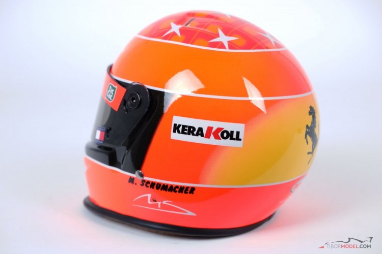 Michael Schumacher Ferrari 2000 sisak, világbajnok Suzuka, 1:2 Bell