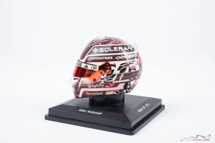 Kimi Antonelli 2025 Miami Nagydíj mini sisak, Mercedes, 1:5 Spark