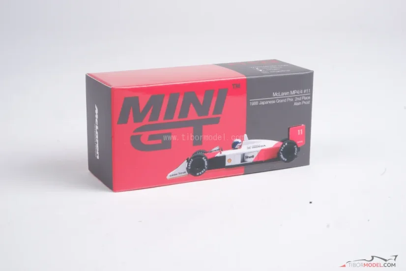 McLaren MP4/4 - Alain Prost (1988) Japán Nagydíj, 1:64 MiniGT