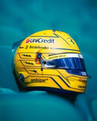 Lewis Hamilton 2025 Miami GP mini helmet, Ferrari, 1:5 Looksmart