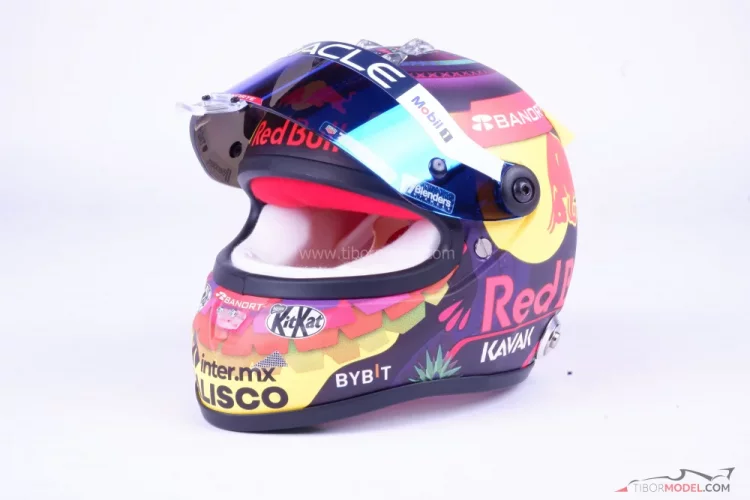 Sergio Perez 2023 Red Bull mini helmet, Mexico GP, 1:2 Schuberth