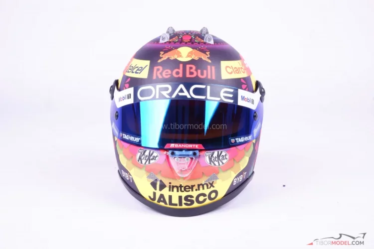 Sergio Perez 2023 Red Bull mini helmet, Mexico GP, 1:2 Schuberth