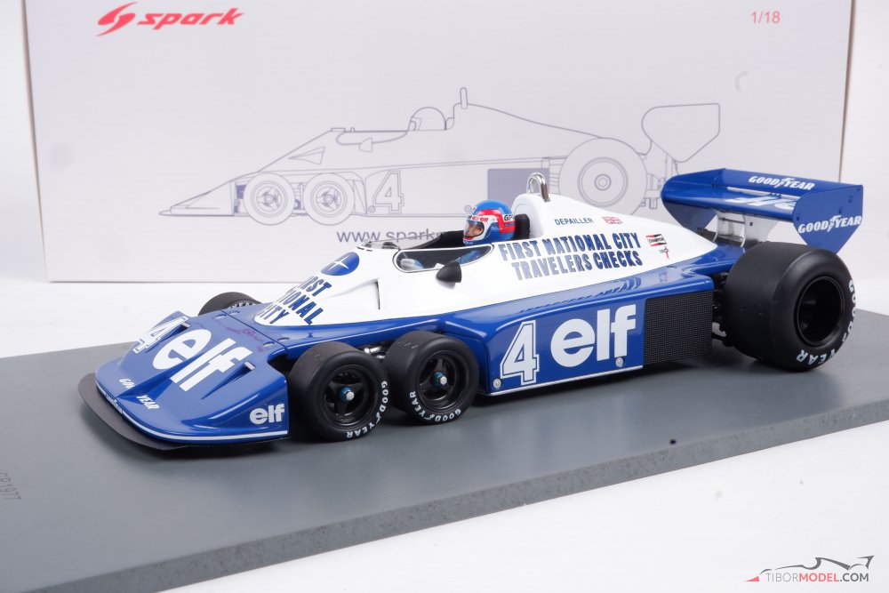 Model Tyrrell P34 Depailler 1977 Africa, 1:18 Spark Model Tyrrell P34 Depailler 1977 Africa, 1:18 Spark