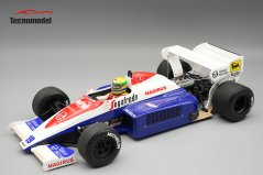 Toleman TG184 - Ayrton Senna (1984), Brit Nagydíj, pilótafigurával 1:18 Tecnomodel