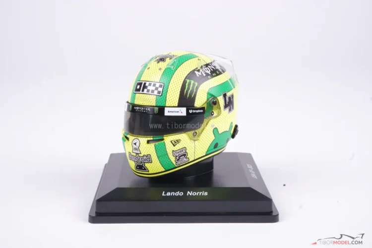 Lando Norris 2025 VC USA mini prilba, McLaren F1 Team, 1:5 Spark