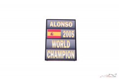 Pit board tábla: Fernando Alonso 2005, Világbajnok