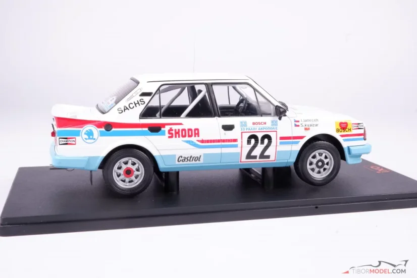 Skoda 130 LR, Kvaizar/Janeček (1986), Akropolisz Rally, 1:18 Ixo