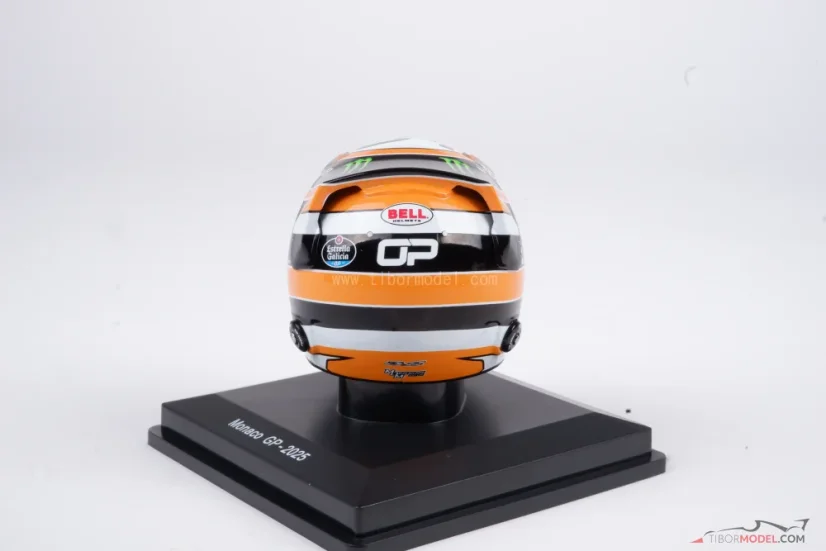 Oscar Piastri 2025 Monaco GP mini helmet, McLaren, 1:5 Spark