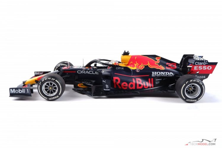 Red Bull RB16b - M. Verstappen (2021), Majster Sveta, 1:18 Minichamps