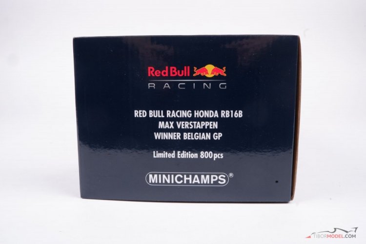 Red Bull RB16b - M. Verstappen (2021), Winner Belgian GP, 1:18 Minichamps