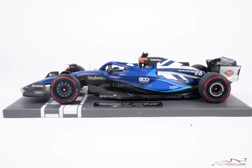 Williams FW45 - Alex Albon (2023), 800. preteky Silverstone, 1:18 Minichamps