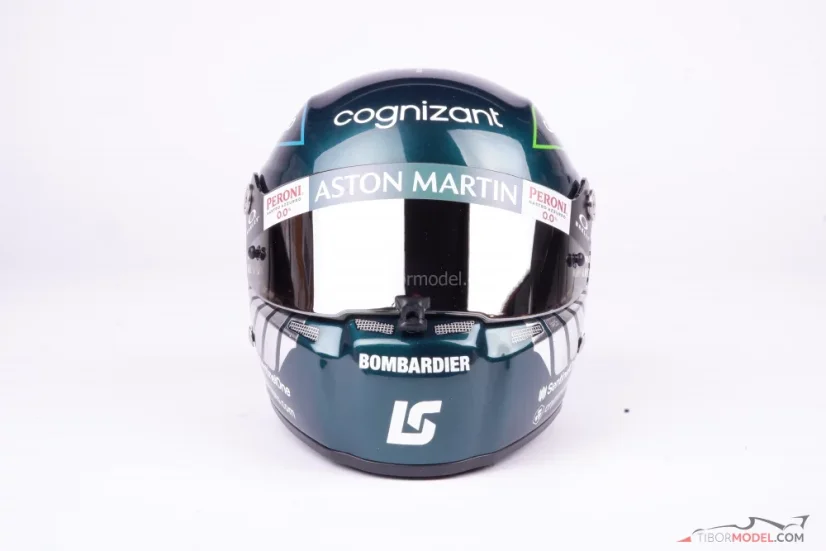 Lance Stroll 2023 Aston Martin helmet, 1:2 Stilo