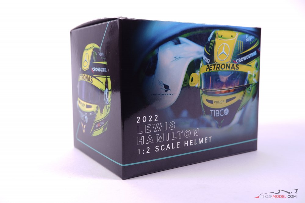 Helmet Lewis Hamilton Mercedes 2022, 1:2 Bell | Tibormodel.com