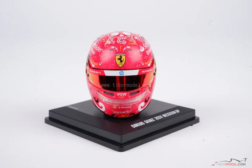Carlos Sainz 2024 VC Mexika mini prilba, Ferrari, 1:5 Looksmart