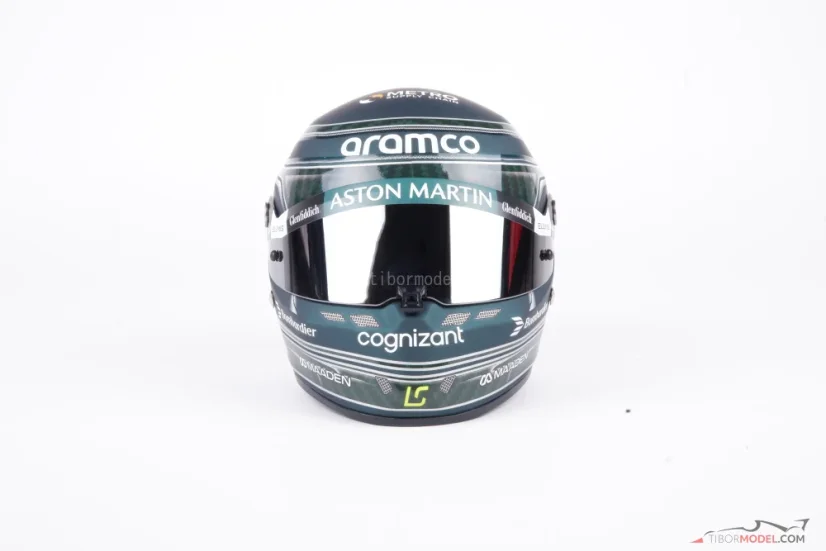Lance Stroll 2025 mini helmet, Aston Martin, 1:2 Stilo
