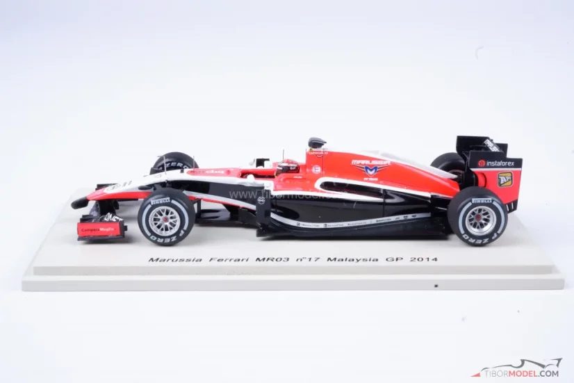 Model car Marussia MR03 Bianchi 2014, 1:43 Spark | Tibormodel.com