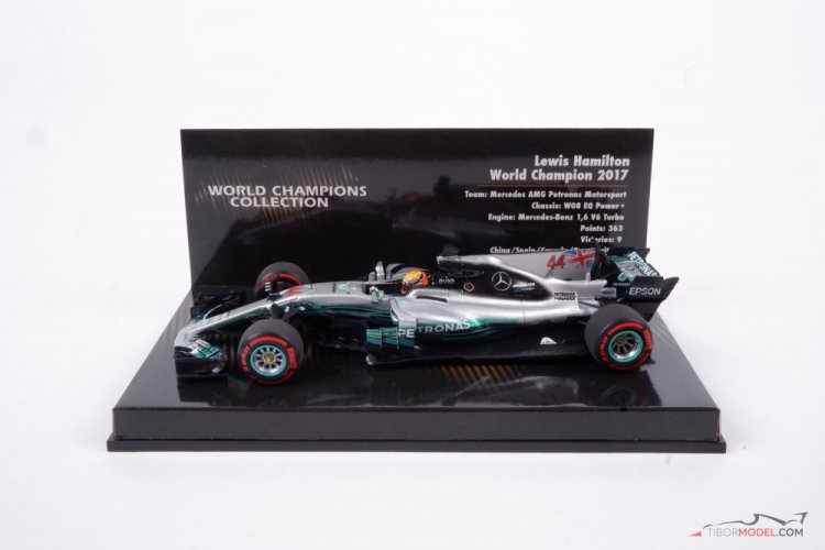 Mercedes W08 - Lewis Hamilton (2017), World Champion, 1:43 Minichamps