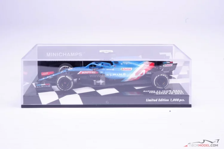 Alpine A521 - Fernando Alonso (2021), Qatar GP, 1:43 Minichamps