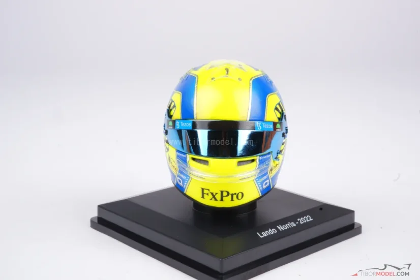 Lando Norris 2022 mini helmet, McLaren F1 Team helmet, 1:5 Spark