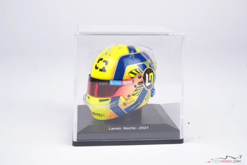 Lando Norris 2021 mini helmet, McLaren F1 Team, 1:5 Spark