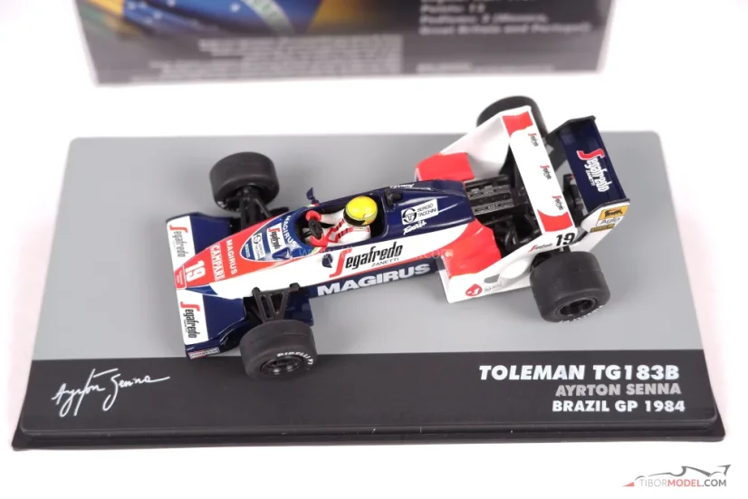 Toleman TG183B - Ayrton Senna (1984), VC Brazílie, 1:43 Altaya