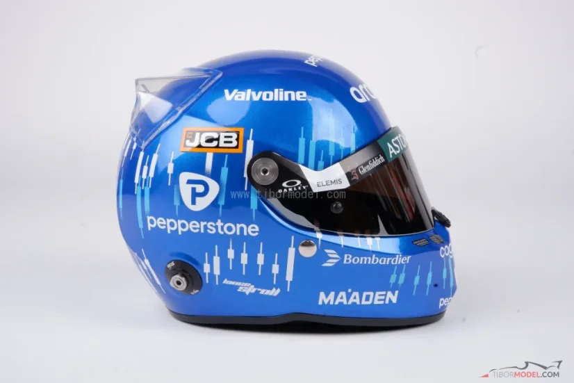 Lance Stroll 2025 Ausztrál Nagydíj mini sisak, Aston Martin, 1:2 Stilo