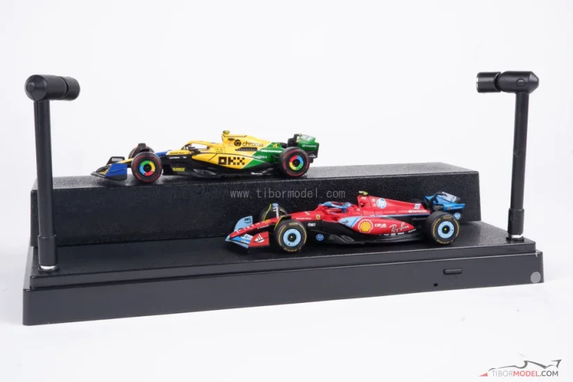 LED vitrin fekete színben 1:24-es és 1:43-as méretarányú modellekre