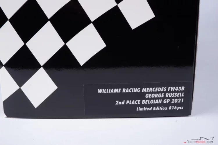 Williams FW43B - George Russell (2021), 2. miesto VC Belgicka, 1:18 Minichamps
