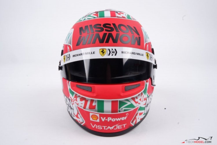Charles Leclerc 2021 Ferrari MW helmet, Emilia Romagna GP, 1:2 Bell