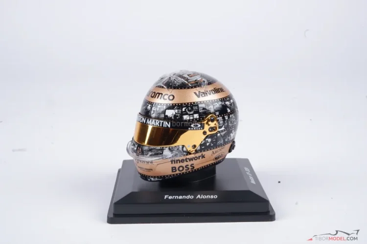 Fernando Alonso 2024 Mexico GP, Aston Martin helmet, 1:5 Spark