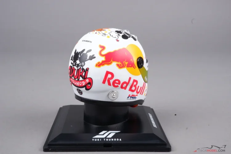 Yuki Tsunoda 2025 Szingapúri Nagydíj mini sisak, Red Bull, 1:4 Schuberth