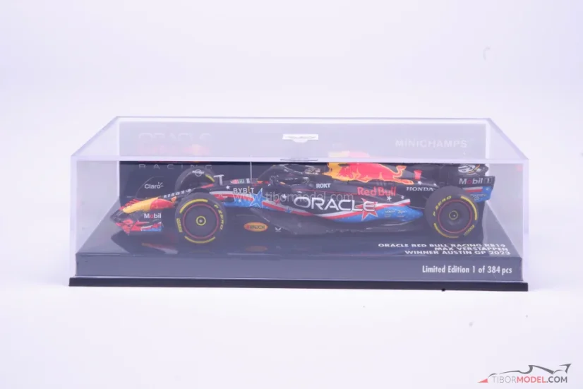 Red Bull RB19 - Max Verstappen (2023), Győztes Austin, 1:43 Minichamps